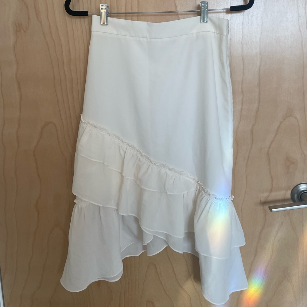 Club Monaco - White Asymmetrical Skirt